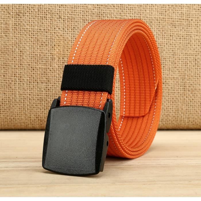 MIVAIUN 2 Pièces Ceinture de travail Homme, Ajustable Ceinture en Nylon  pour Voyage, Ceinture avec Boucle Plastique, Sans Métal Ceinture en Toile,  Rapide à Travers la sécurité de l'aéroport (Noir) : 