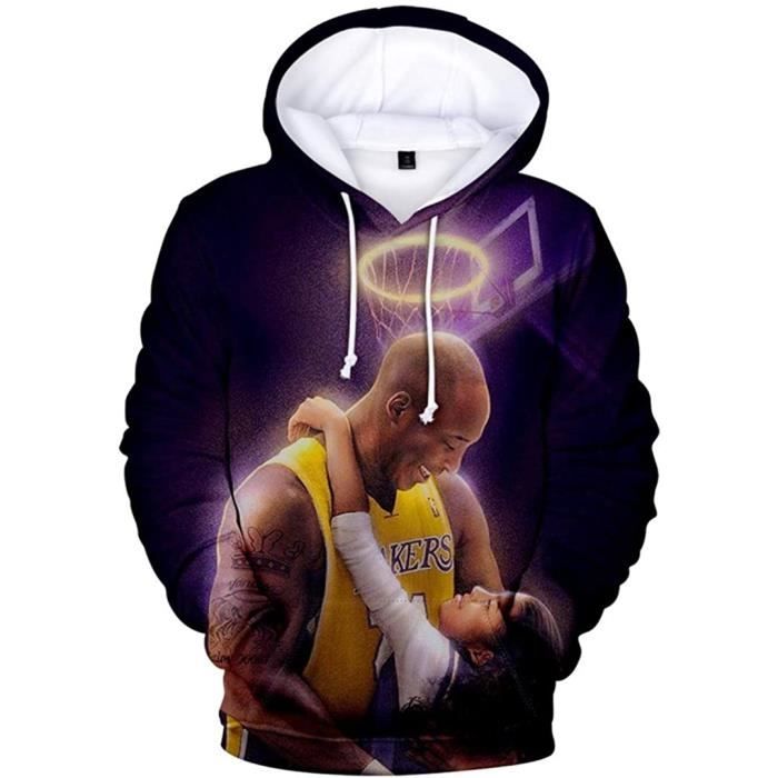 Sweat Capuche Kobe Bryant Score 81 Tribute - The Hoopery - Noir - Taille L