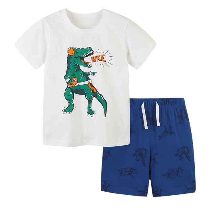Vetement Garcon Ensemble Enfant T shirt short Survetement 2 7ans Blanc Cdiscount Pret a Porter