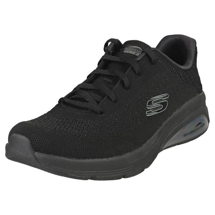 Baskets Skechers SKECH AIR VEGAN 149645 BBK Femme Textile Lacets Noir Noir Cdiscount Chaussures
