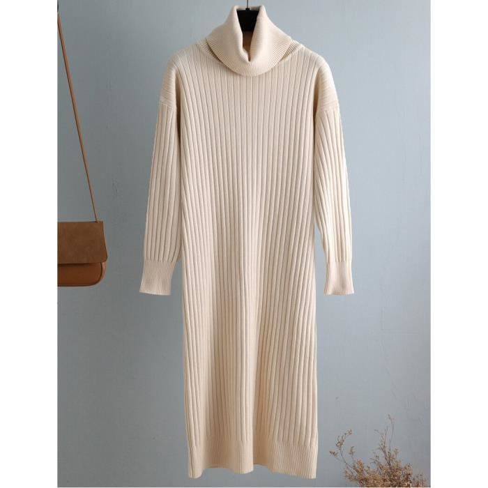 Robe Fille Automne-Hiver 2023 – Tricot Rayures Avec Boutons Décoratifs – Robe Pull Décontractée – Taille 120 à 160 - 9