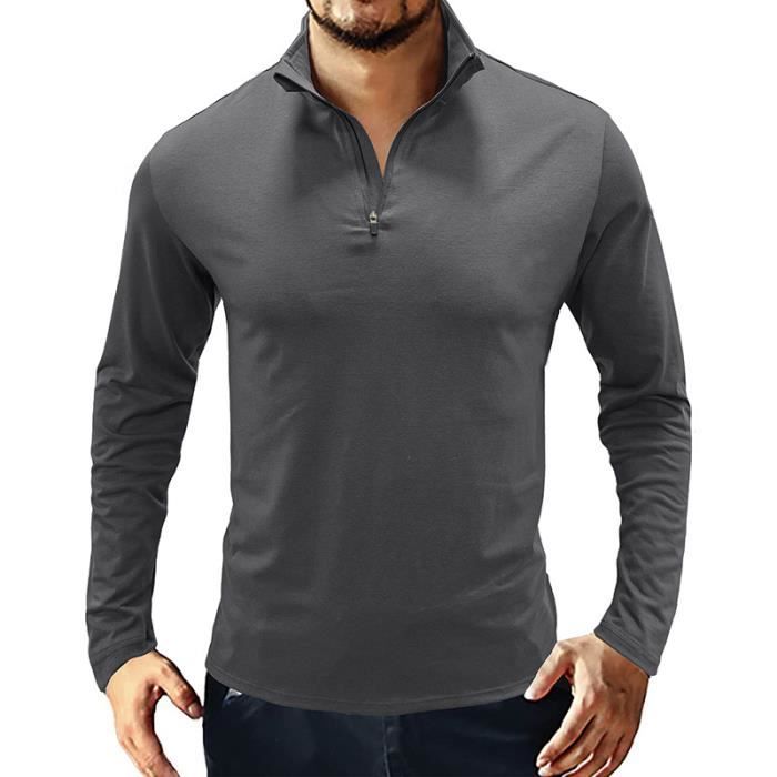 Polo fermeture eclair homme hotsell