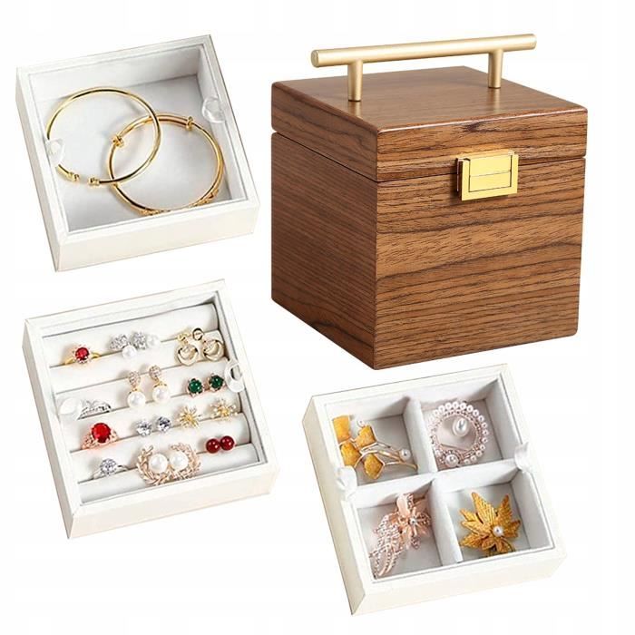 Petite boîte à bijoux Premium avec miroir en noyer - Cdiscount Maison