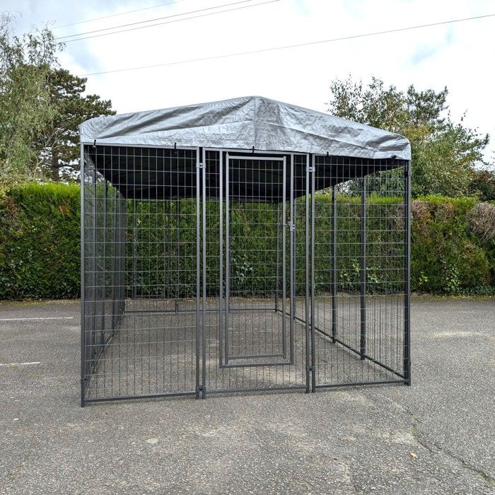 Meilleurs prix pour Kit Chenil Large Avec Toit 2,40m X 4m X 1,80m
