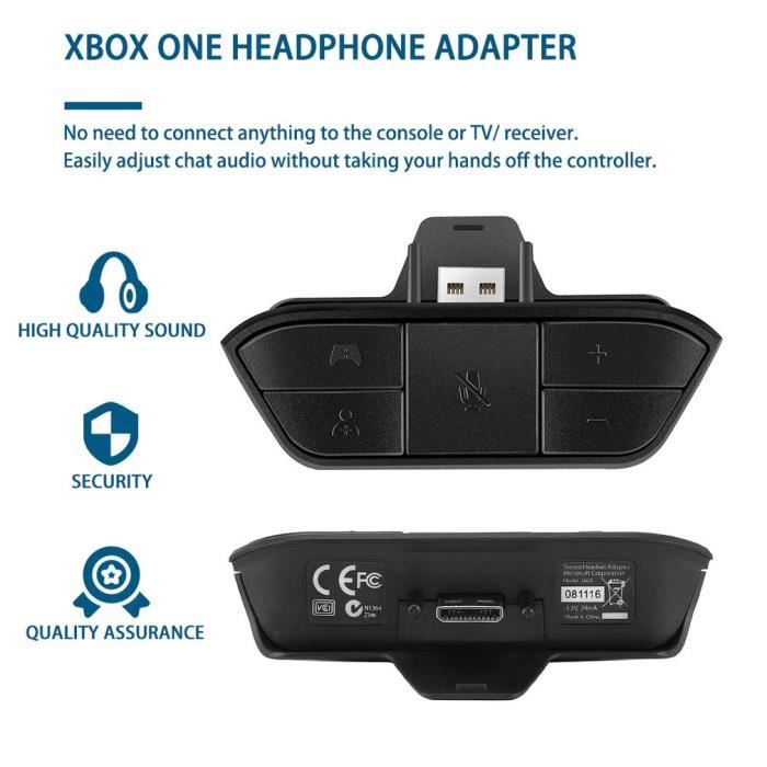 Adaptateur de casque stéréo - Microsoft - Xbox One - 4PCS - Noir - Convertisseur audio Adaptateur de casque stéréo - Microsoft - Xbox One - 4PCS - Noir - Convertisseur audio