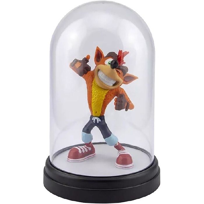 Lampe Bell Jar - Crash Bandicoot - 20 cm - Figurine sous cloche - Connexion USB - Mixte