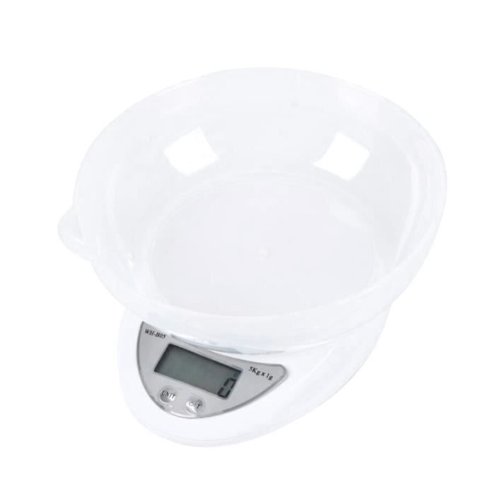 Échelle de gramme électronique de balance numérique de haute précision de  cuisine (blanc 5kg/1g)