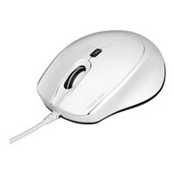 PORTDESIGNS Connect SILENT Souris optique - 3 boutons - Filaire - USB, USB-C - Blanc