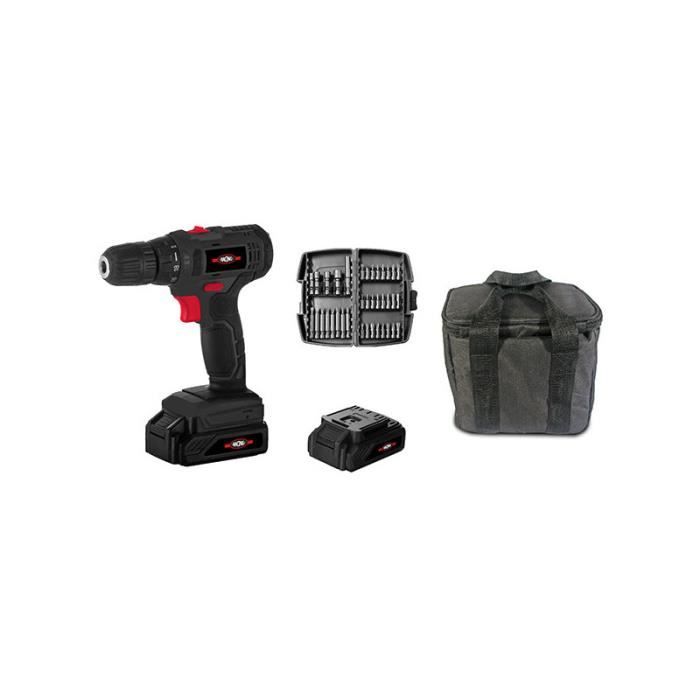 Perceuse à Percussion Sans Fil BLACK DECKER 18V - 2 Batteries 18V 1x2.5Ah 1x4Ah - Chargeur - Sac - BL188ME2SA-QW