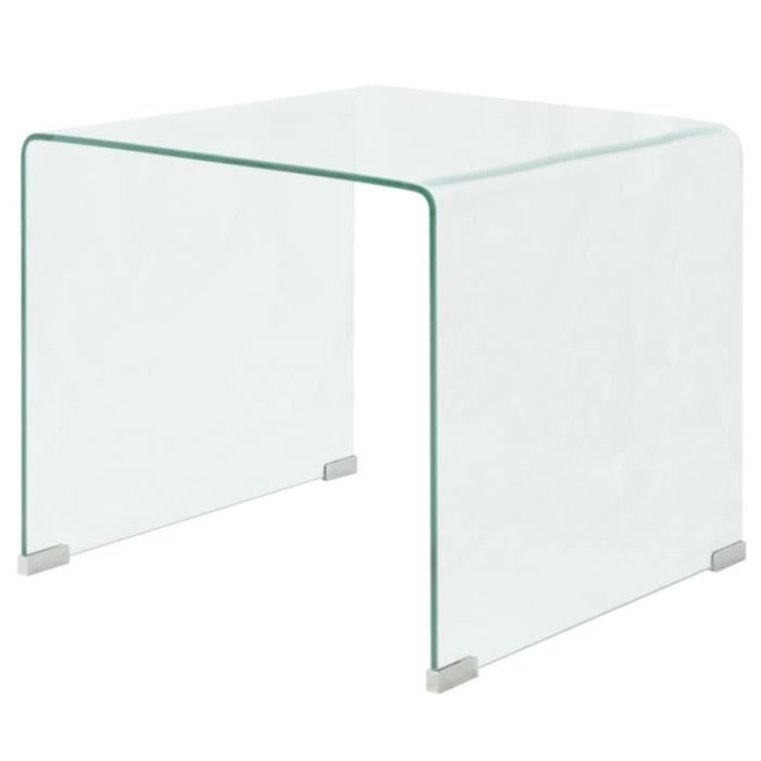 Table basse - SALALIS - SH095368 - Verre trempé Transparent - 495 x 50 x 45 cm