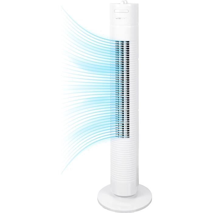 CREATE / AIR STAND WOOD/Ventilateur sur pied oscillant blanc cassé / 50W, hauteur réglable et ajustable, 3 vitesses, système de sécurité, 40, moteur en cuivre