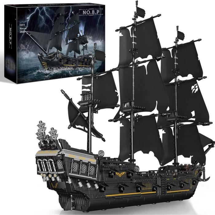 Kit De Construction Black Pearl SDXFUWA - Maquette Bateau Pirate 2868 Pièces - Modèle 30 Cm - Cadeau Adulte Enfant 14 Ans+