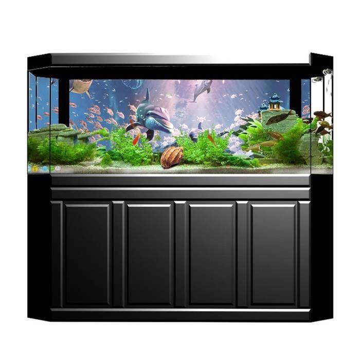 Meilleurs prix pour Shipenophy Sticker décoratif pour aquarium en PVC, motif réaliste et coloré, 4 tailles au choix