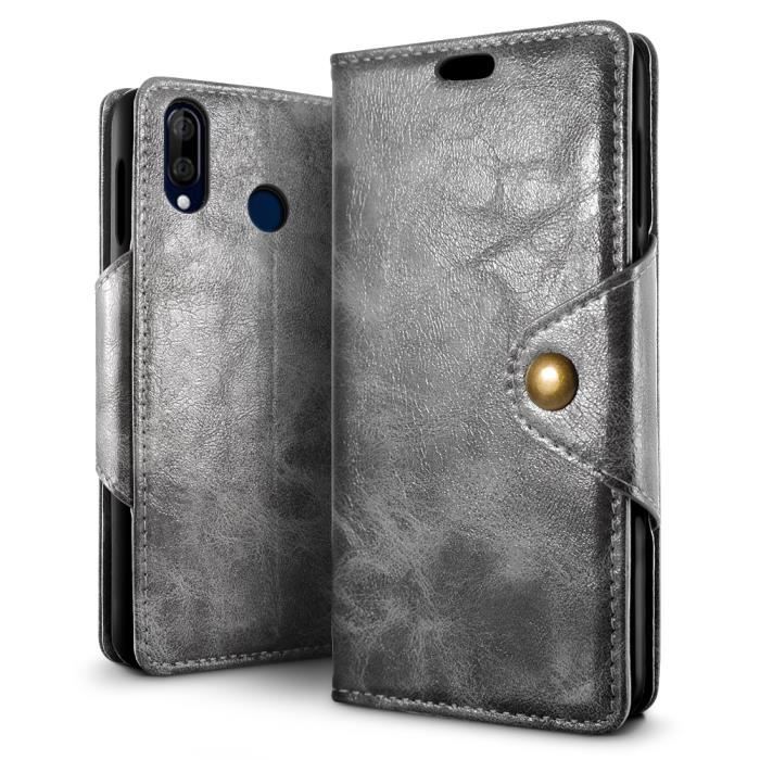 Housse Wiko View 3 Lite Protection Double Fenêtre Fonction Support Noir - Téléphonie