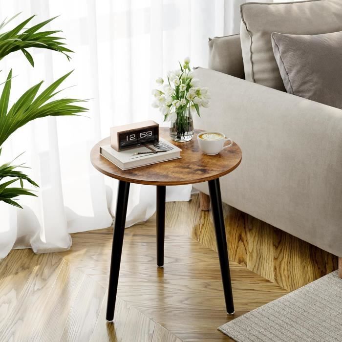 Table D'appoint 3 Niveaux étroite – 18 Cm De Large – Pour Salon, Chambre, Balcon – Design Naturel Et Gain De Place