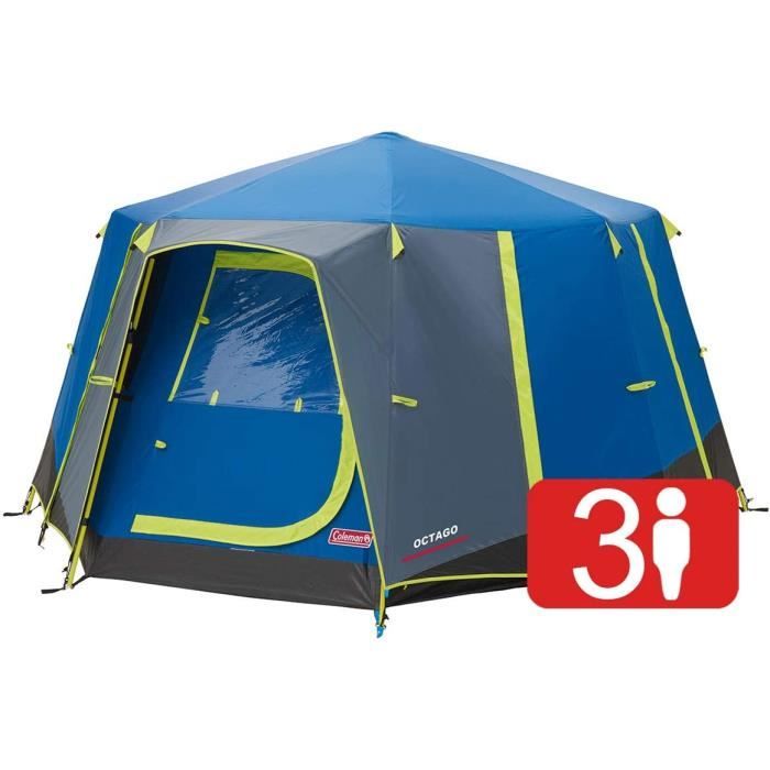 Coleman Tente Cortes 2 Places - Tente Tunnel Imperméable Pour Camping 2 Personnes Avec Tapis De Sol Cousu
