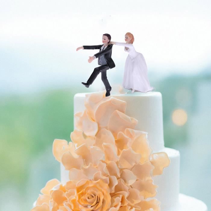 Decoration Drole Gateau De Mariage Style Romantique Figurine