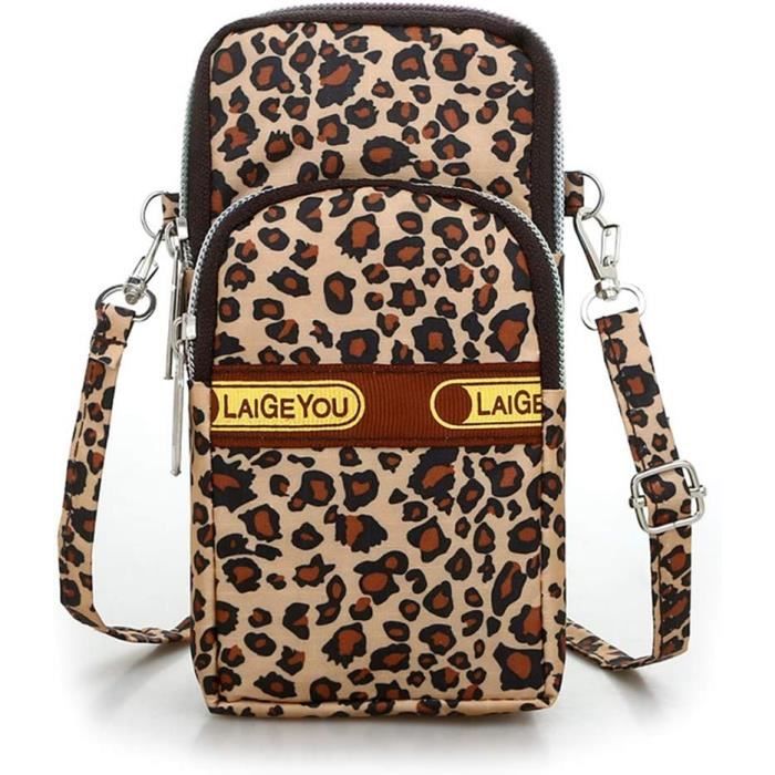 TEUEN Petit Sac A Bandoulière Femme, Simili Cuir Souple En PU Saccoche Bandouilliere Avec Poches Multiples 2 In 1 Sacs à Main Portés Épaule Et Pochette Bandoulière Pour Telephone Portable