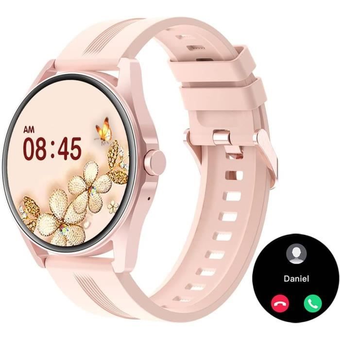 Montre Connectée Femme Iaret - Appels Bluetooth, écran 1.85", 100+ Sports, Suivi Santé, Cycle Menstruel, Or Rose - 12