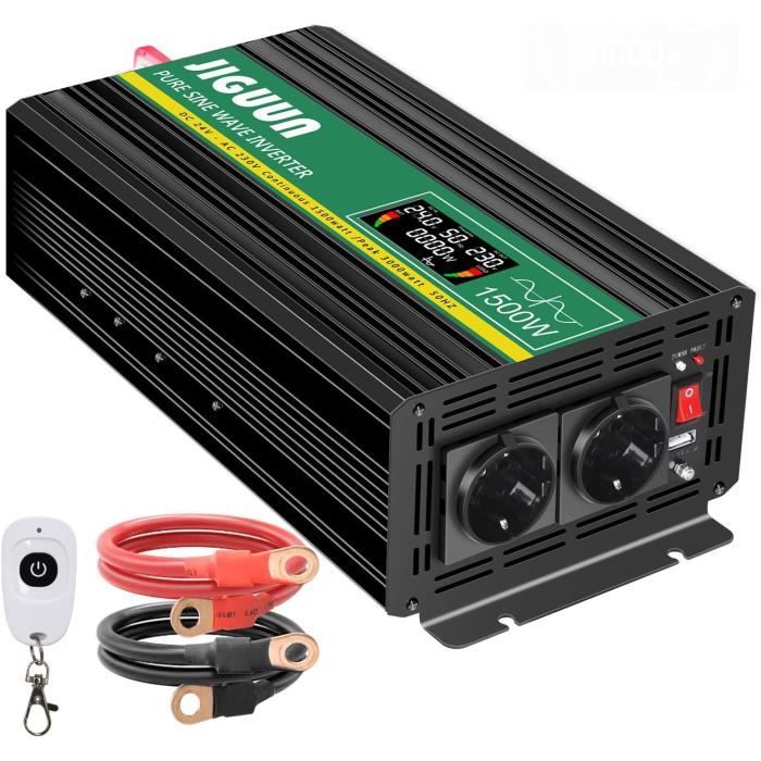 Convertisseur Solartronics FS3000D 24V 3000/6000W Pur Sinus, Affichage Bleu, USB