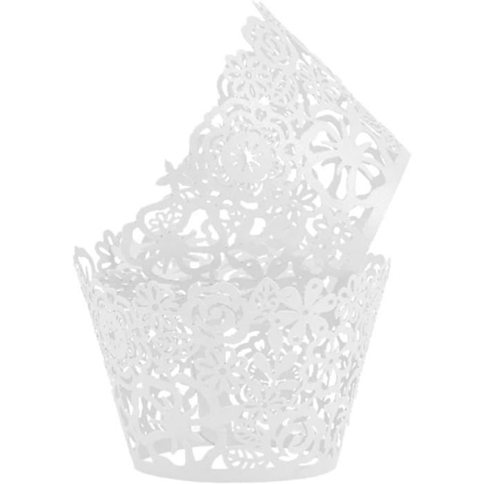 Caissettes Cupcakes Dentelées Dorées - Lot De 50, Découpées Laser | Décoration Mariage, Anniversaire, Fêtes - 5