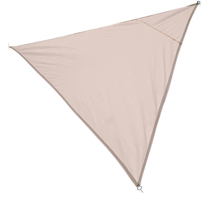 Toile d'ombrage triangulaire Farniente - 3x3x3m - Beige - Protection anti-UV