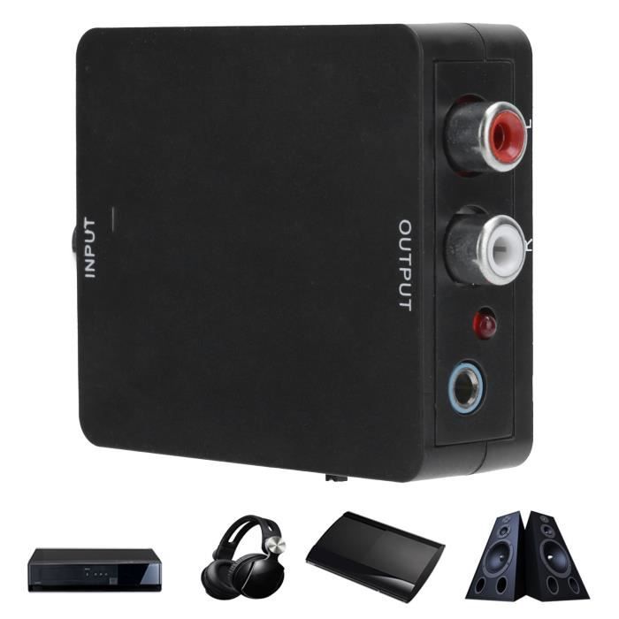 Convertisseur Numérique-Analogique Audio Adaptateur DAC Toslink Coaxial  Optique vers RCA L-R Audio Stéréo pour PS3 Xbox HD DVD PS4 H - Cdiscount  Informatique