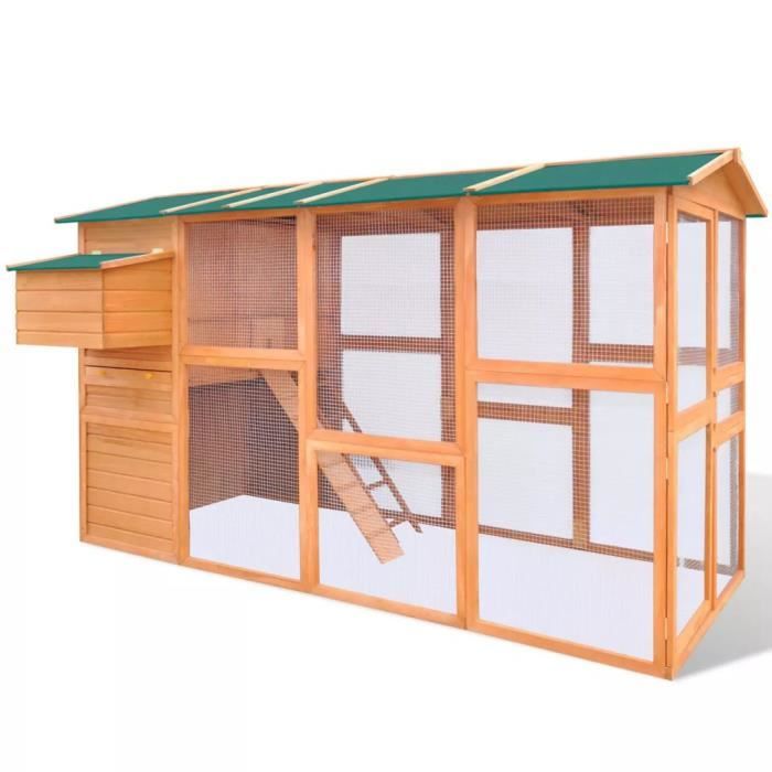 VidaXL Poulailler Bois 295x163x170 cm