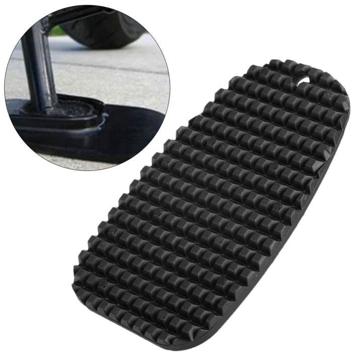 Coussin Universel Pour Béquille Moto - Plaque Support 9x5.7 Cm, ABS Noir - Évite Les Rayures Et L'enfoncement Sur Sol Mou