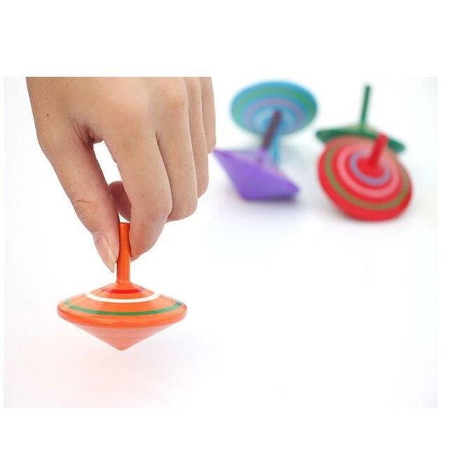 LANCEUR,--Toupie en bois multicolore pour bébés et enfants, jouet rotatif,  jeux en famille, couleurs aléatoires, cadeaux pour enfant - Cdiscount Jeux  - Jouets