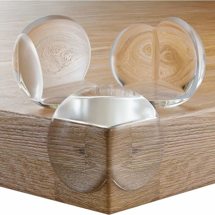 50 Pièces Protection Angle Coin Table Transparent - Protecteur Coin Meuble Bébé, Anti-Choc Triangulaire Blanc/Transparent