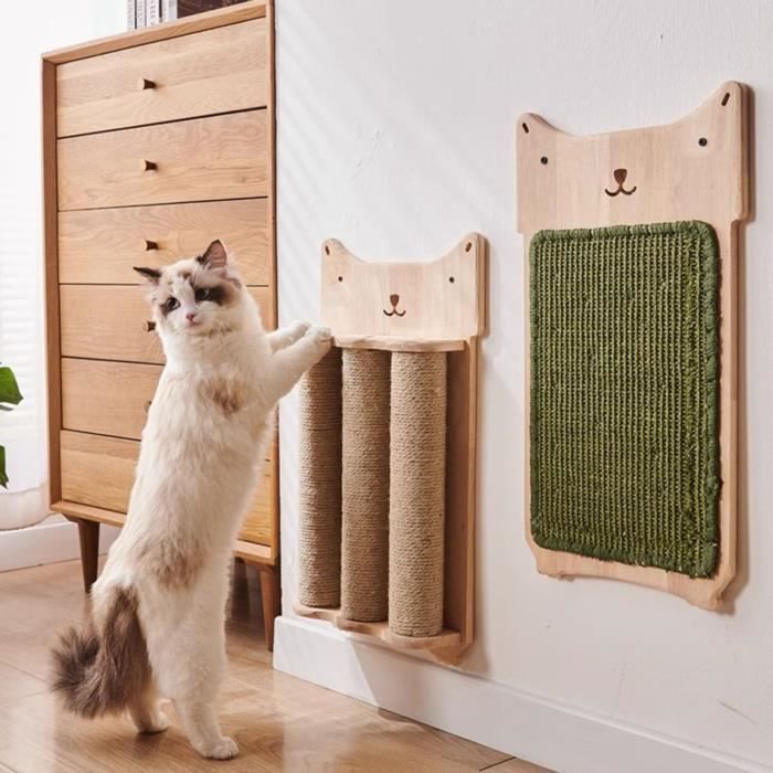 Grattoir pour chat Grand grattoir vertical en bois massif résistant à l