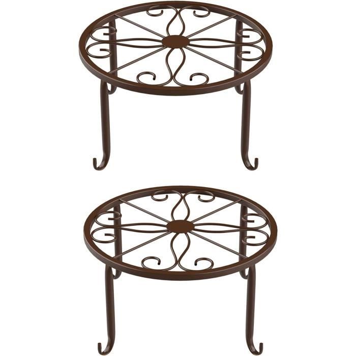Support Pour Plantes En Métal 38 Cm - Design Rétro, Revêtement Antirouille, Pour Intérieur Ou Terrasse