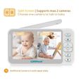 Moniteur bébé vidéo CAMPARK BM41 avec 2 caméras, vision nocturne automatique et conversation bidirectionnelle-1