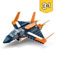 LEGO® Creator 31126 L’Avion Supersonique, Jouet 3 en 1 Hélicoptère Bateau Avion-1