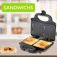Appareil à sandwichs XXL - MONZANA - MZ3080 - Revêtement anti-adhésif - Sans BPA - Poignée Cool-Touch-1