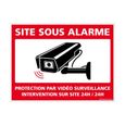 Autocollants Alarme Lot de 8 stickers Alarme Sécurité Protection Vidéosurveillance 8 x 6 cm résistants UV et pluie Site Sous Alarme-1