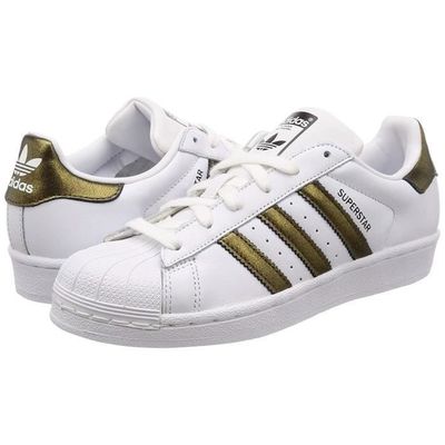 Baskets Mode Femme - ADIDAS ORIGINALS - Superstar W - Cuir - Blanc - Marron  Blanc - Cdiscount Chaussures