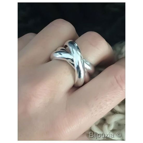 Bague multi anneaux new arrivals entrelacée