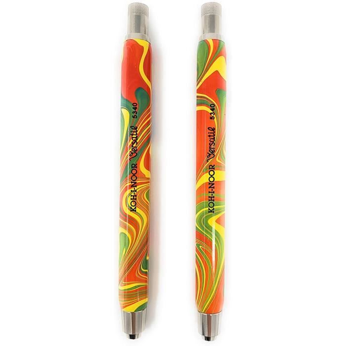 Koh I Noor Fall Crayon/Pression Crayon en métal avec mine taille-crayons  Mine de 5.6 mm – Magic (Multicolore) Crayon – Arc-en-ciel – Plusieurs choix  1 Magicstift mit 6 Multicolorminen Bunt : 