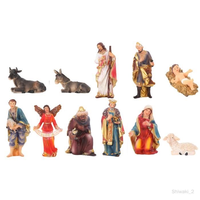Jamgeery Crèche De Noël 2D En Acrylique 18x18cm - Figurine Décoration Noël Intérieur Église École