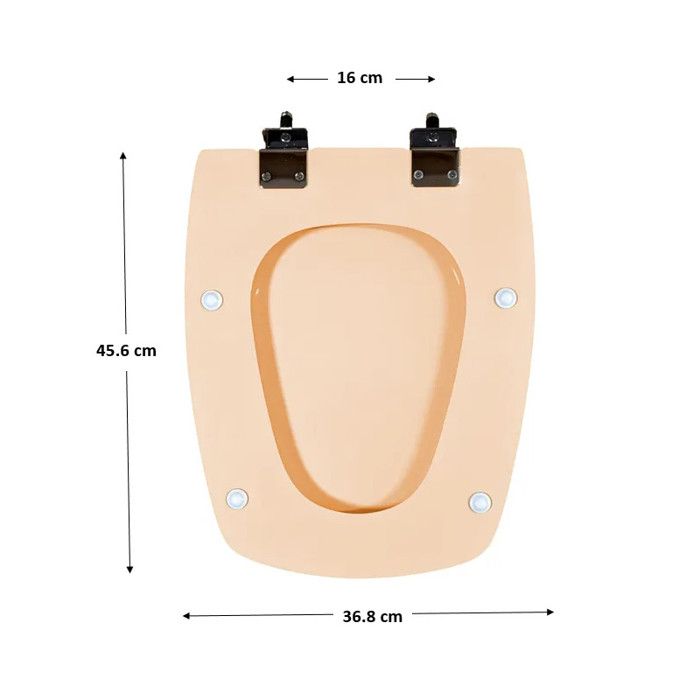 Abattant pour wc SELLES Cheverny Blanc Peche jaspe Cdiscount Bricolage