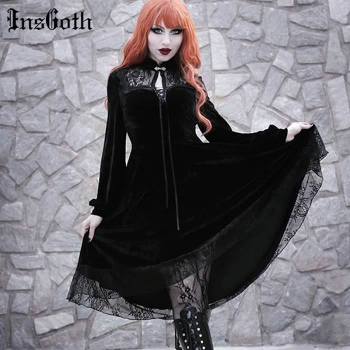 Robe store noire gothique