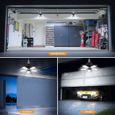 2PCS Éclairage de Garage a LED,80W E27/E26 Support de Lampe d'atelier déformable Intérieur pour Garage,Plafonnier Blanc Froid-2