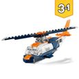 LEGO® Creator 31126 L’Avion Supersonique, Jouet 3 en 1 Hélicoptère Bateau Avion-2