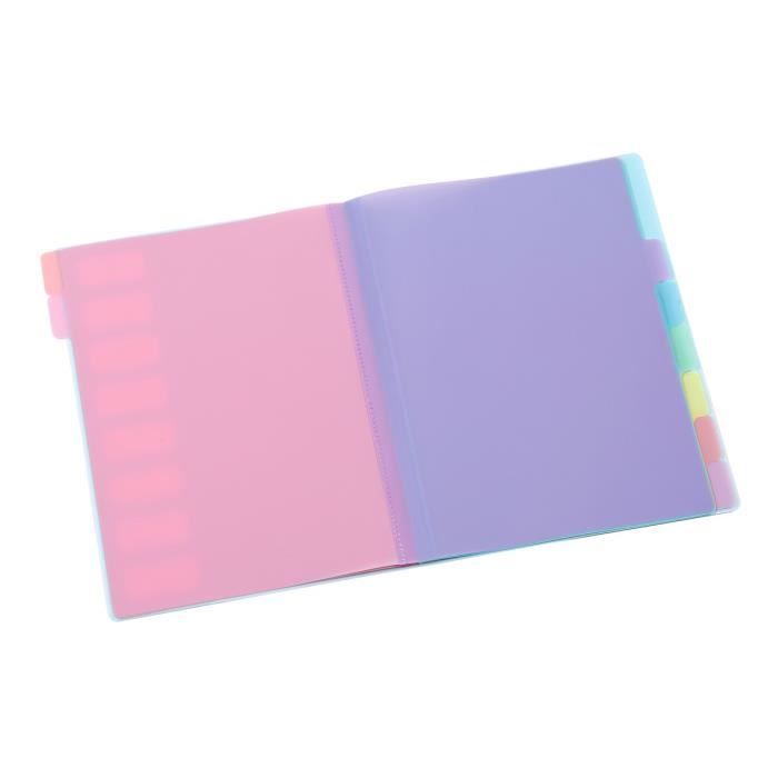 Trieur document a4 avec 8 compartiments rainbow pastel Viquel
