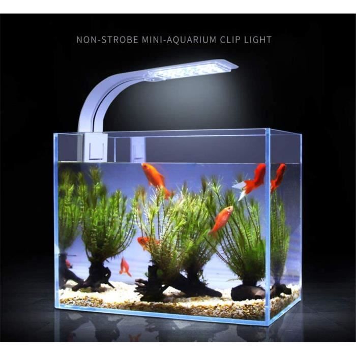 LED Eclairage Aquarium Blanc, Lumiere Lampe Nano à Clip pour
