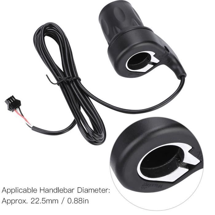 Poignée D'Accélérateur Pour Vélo Électrique Ou Scooter - Guidon 22,5 Mm, Câble 1,82 M, Contrôle Sensible De Vitesse - 5