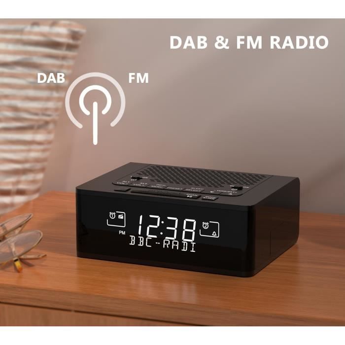 Radio Sous Armoire Nedis Blanche - 30 Stations FM Préréglées, Réveil, Minuterie Cuisine, AUX 3,5 Mm, LCD - Parfaite Pour Cuisine & Chambre