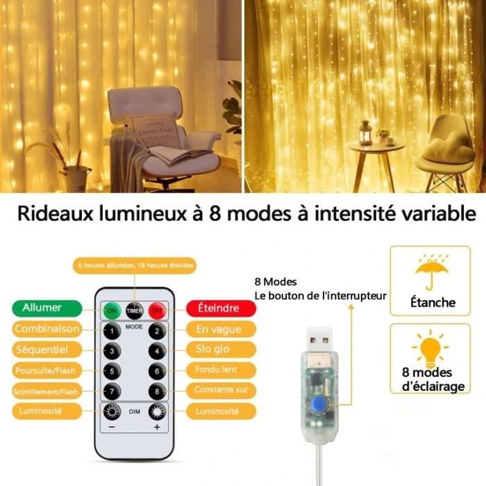 Guirlande lumineuse extérieur 30m variation couleur 300 LED + télécommande  oration Brands